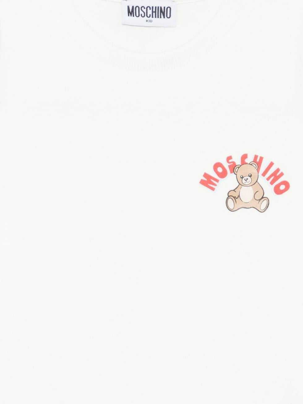 t-shirt maniche corte bianca HWM058 LAA01 10063 MOSCHINO KIDS 