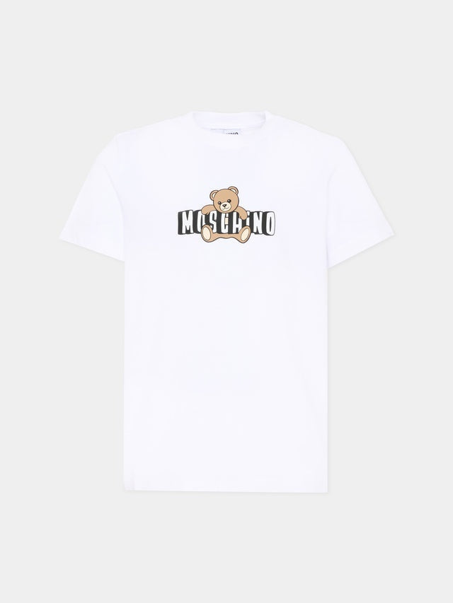 t-shirt orsetto HZM058 LAA03 10101 MOSCHINO KIDS 