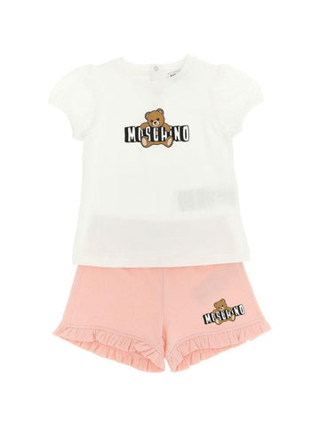 Set con shorts moschino MBG01OLBA00 85010 MOSCHINO KIDS 