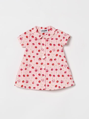 abito chemisier stampato MDV0D8LLB66 83658 MOSCHINO KIDS 
