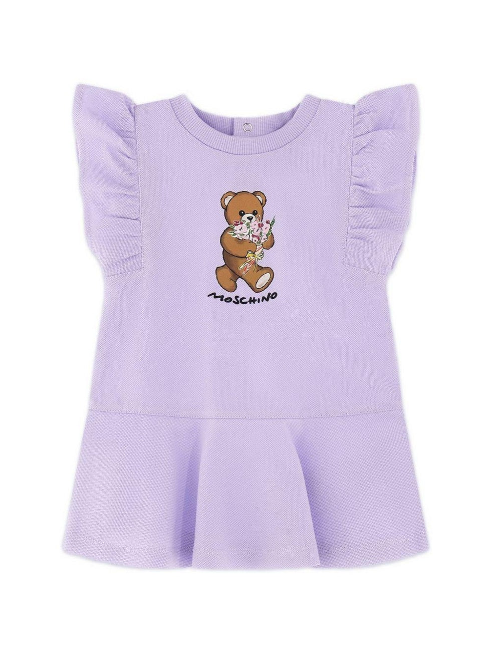 abito con rouches MDV0DILFA06 51683 MOSCHINO KIDS 
