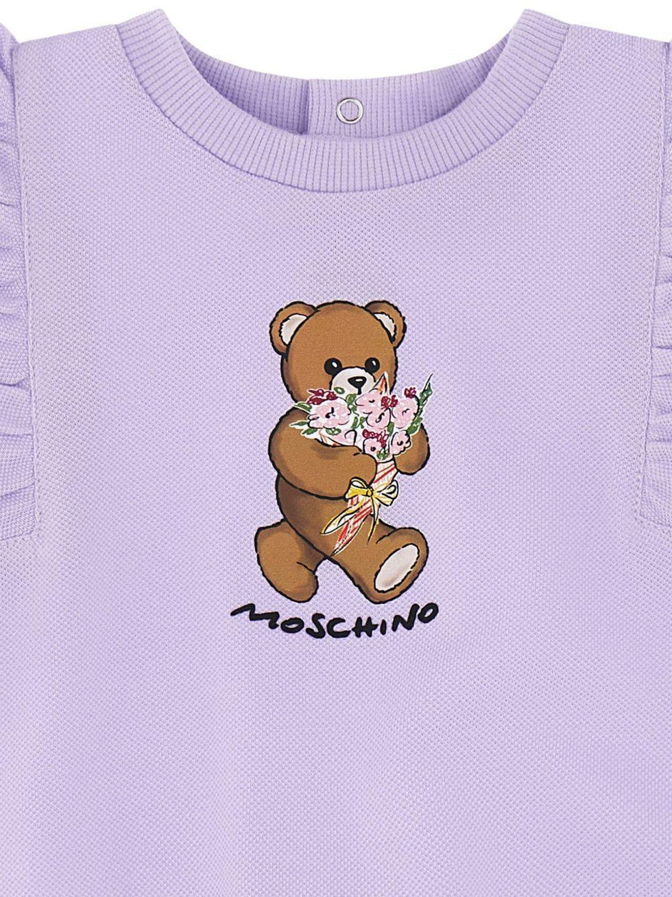 abito con rouches MDV0DILFA06 51683 MOSCHINO KIDS 