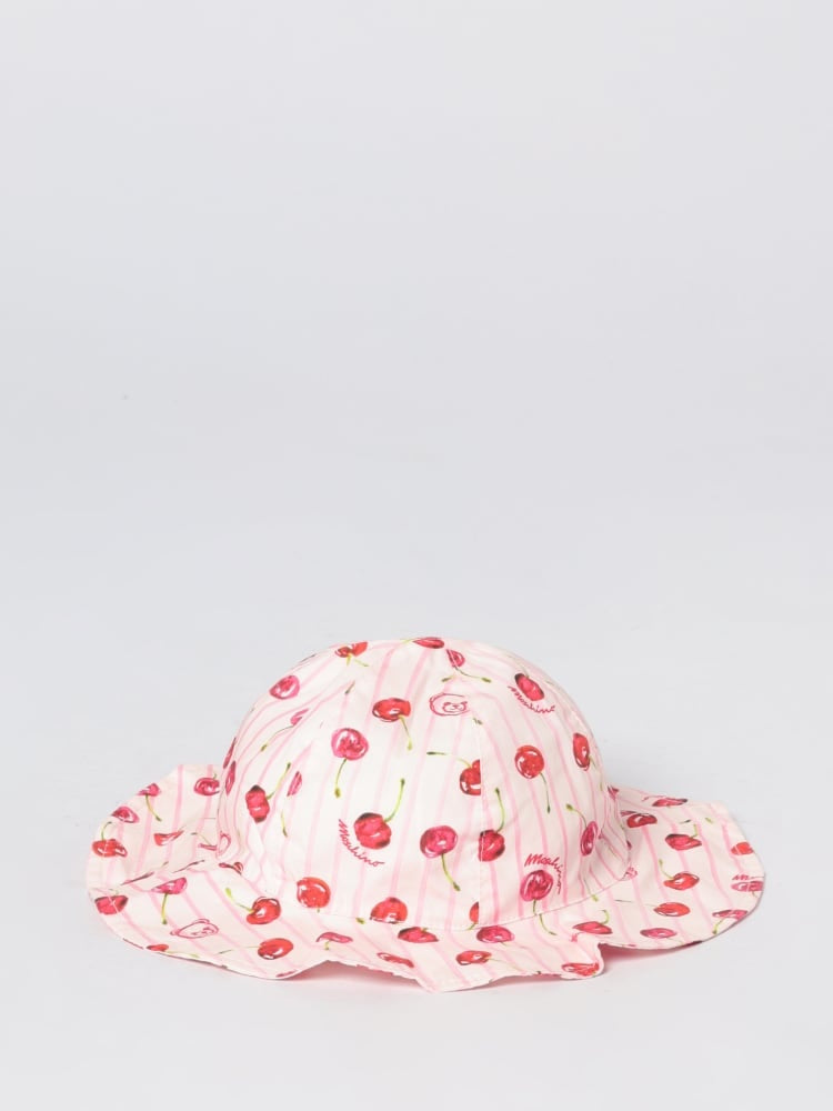 cappello in cotone ciliegie MDX028LLB66 83658 MOSCHINO KIDS 