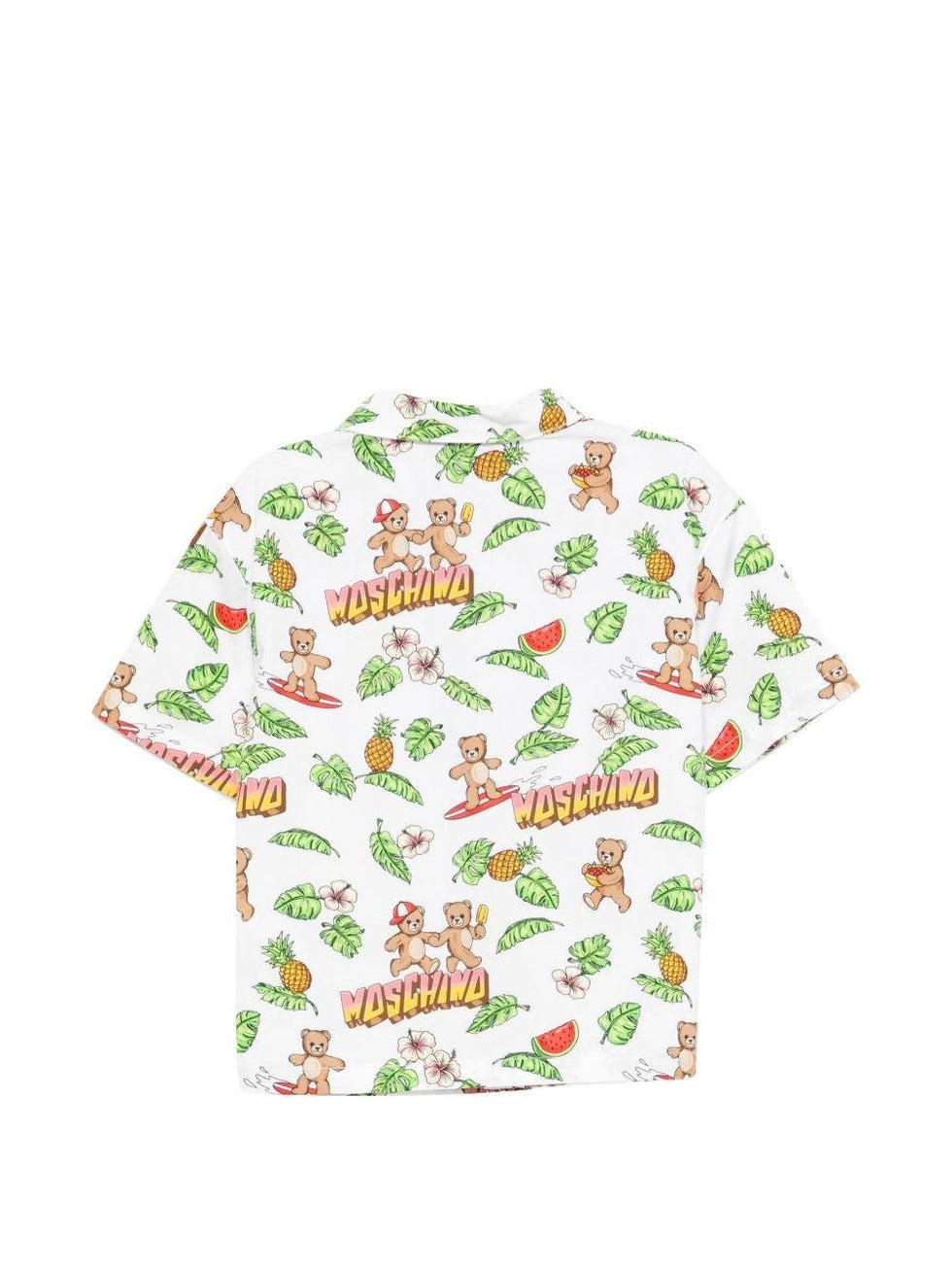 camicia con stampa all over MUC01LLLB64 83657 MOSCHINO KIDS 