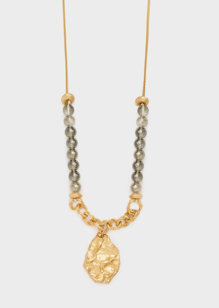 collana lunga con sfere e pendente ABCL0393 ORO NALI' 