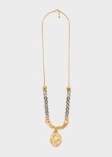 NALI' collana lunga con sfere e pendente Oro