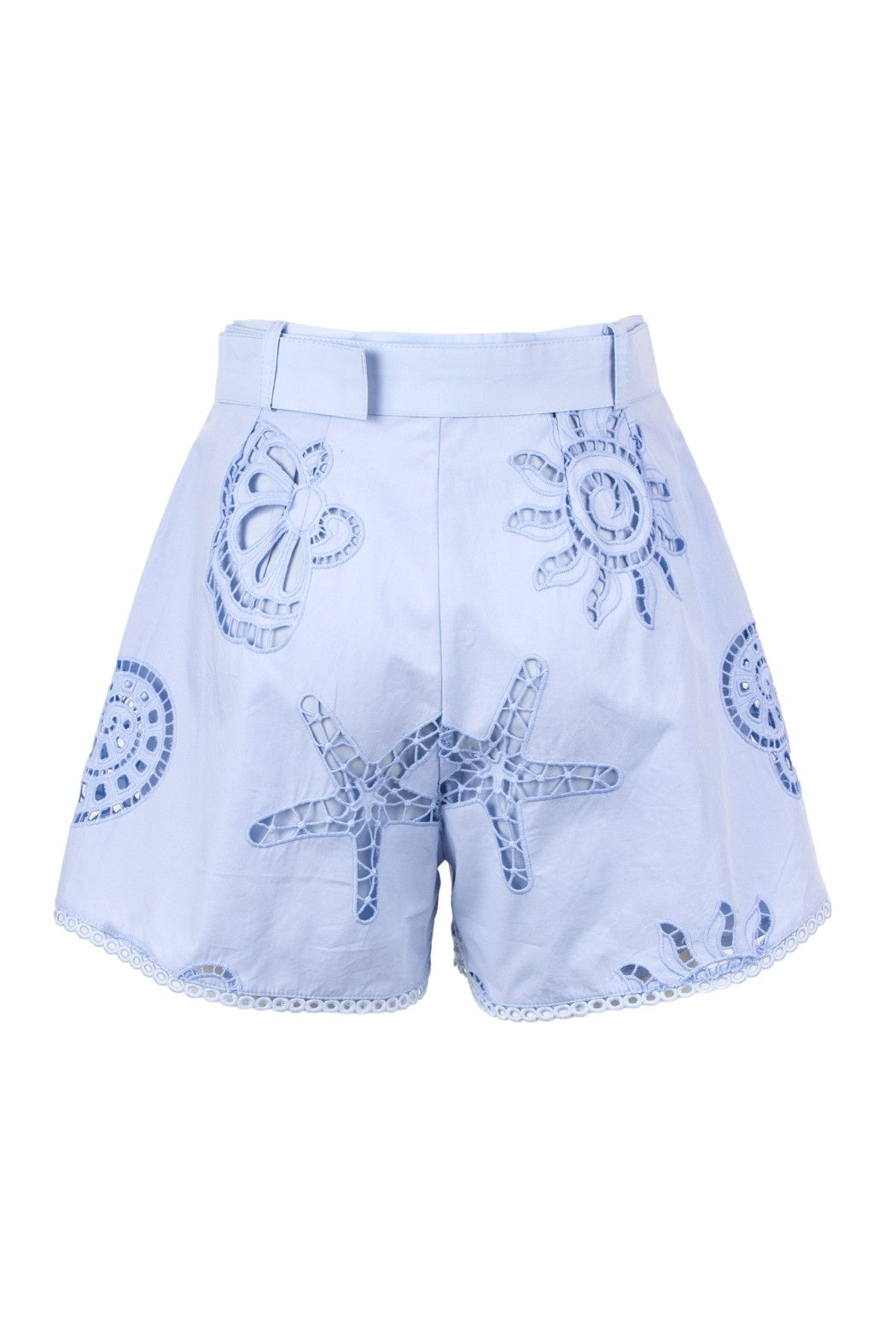 shorts con ricamo ANACAPRI 090S6 CELESTE ODI' ODI' 