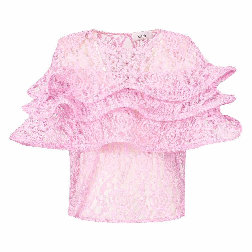 blusa in pizzo DAVOLI 230S6 ROSA ODI' ODI' 