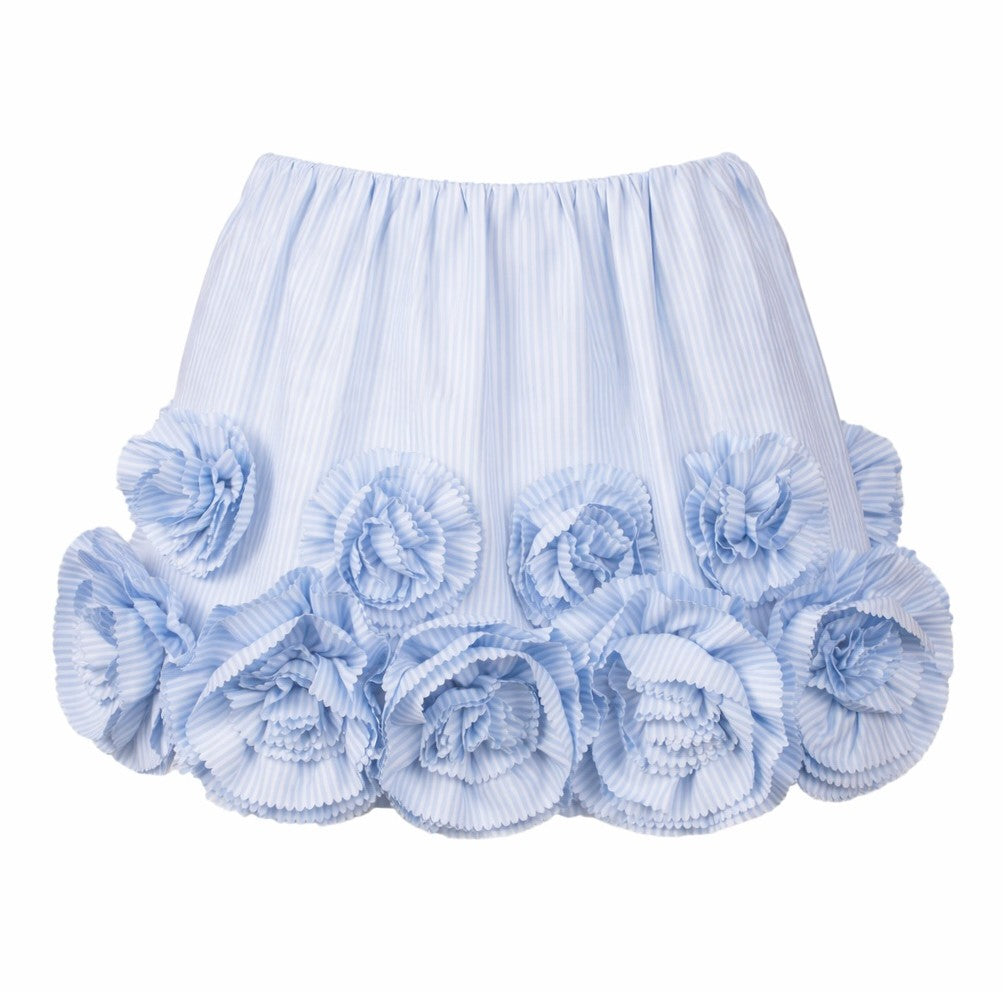 gonna con applicazioni LORETO 010S6 BIANCO-CELESTE ODI' ODI' 