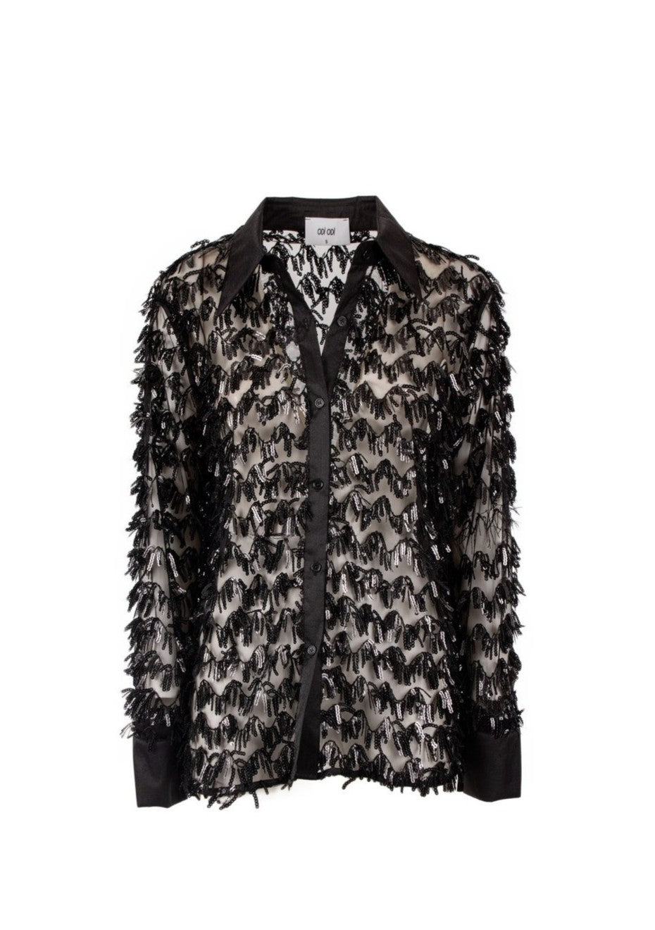 camicia con applicazioni MINORI NERO ODI' ODI' 