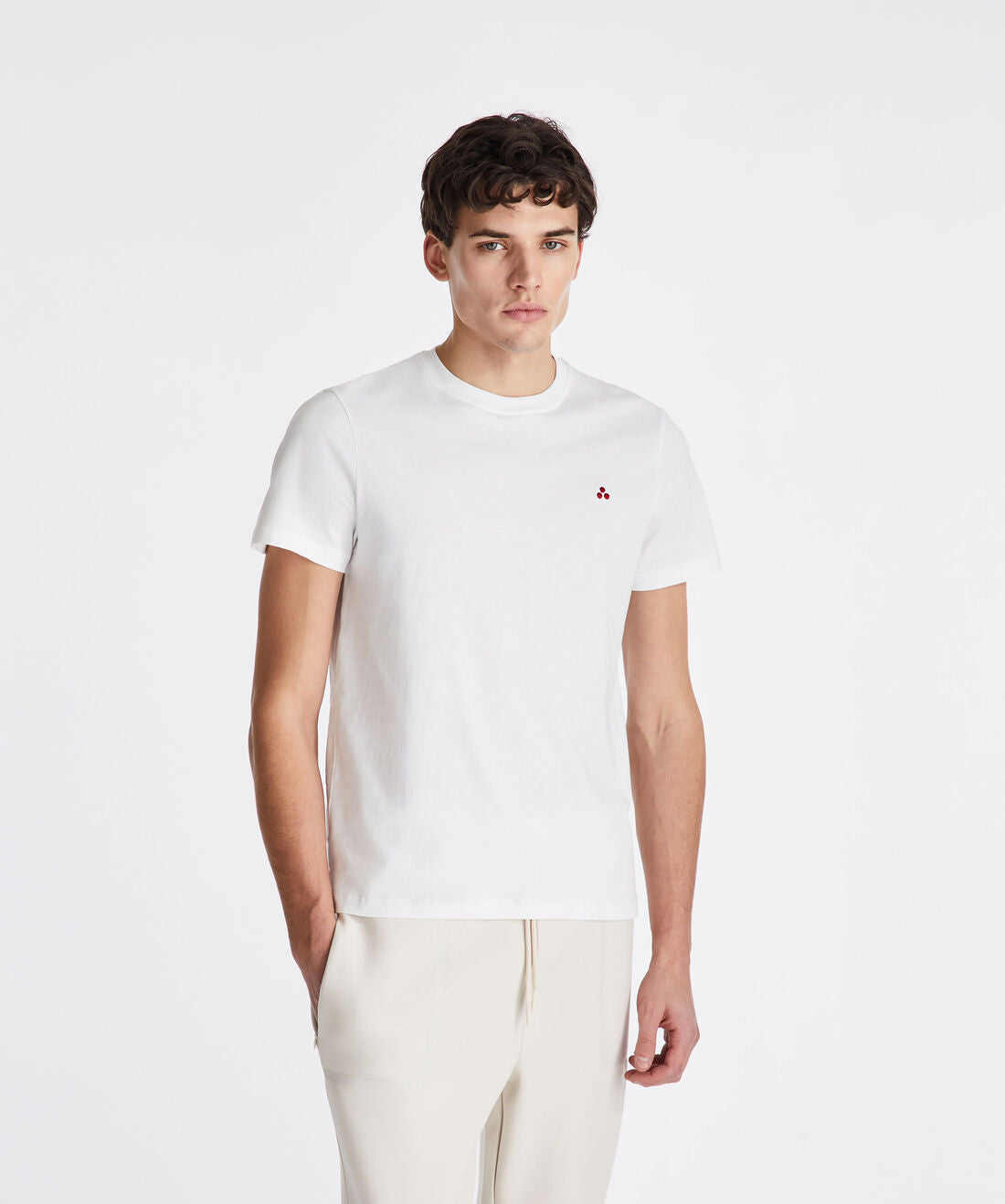 t-shirt con logo ricamato MANDERLY 04 730 PeUTEREY 
