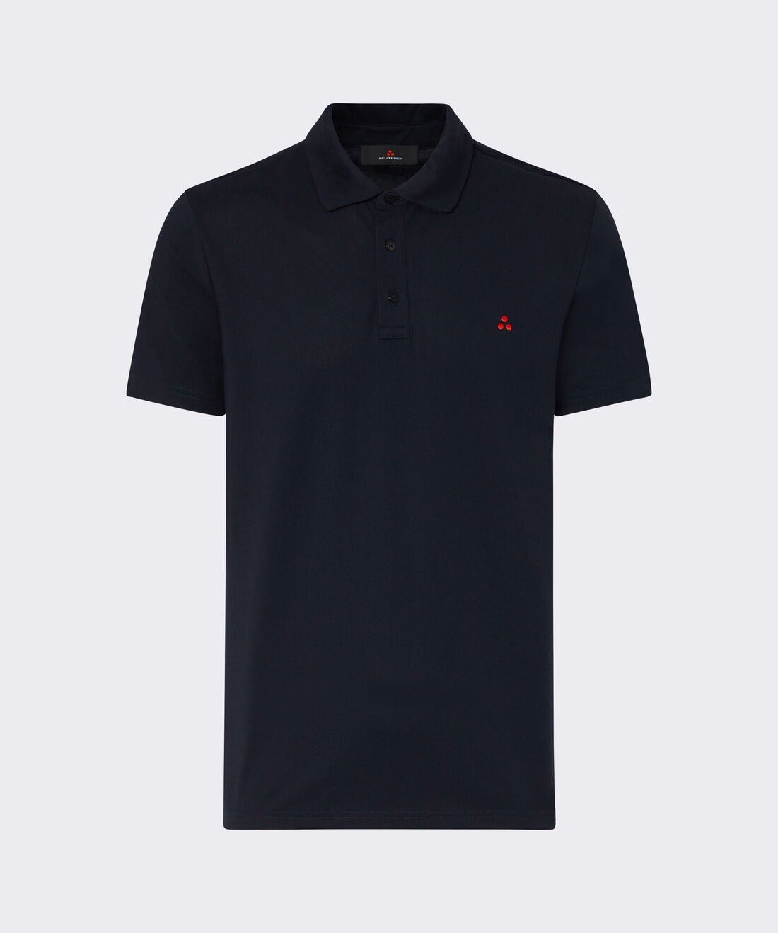 polo in cotone stretch con logo MEZZOLA 02 215 PeUTEREY 