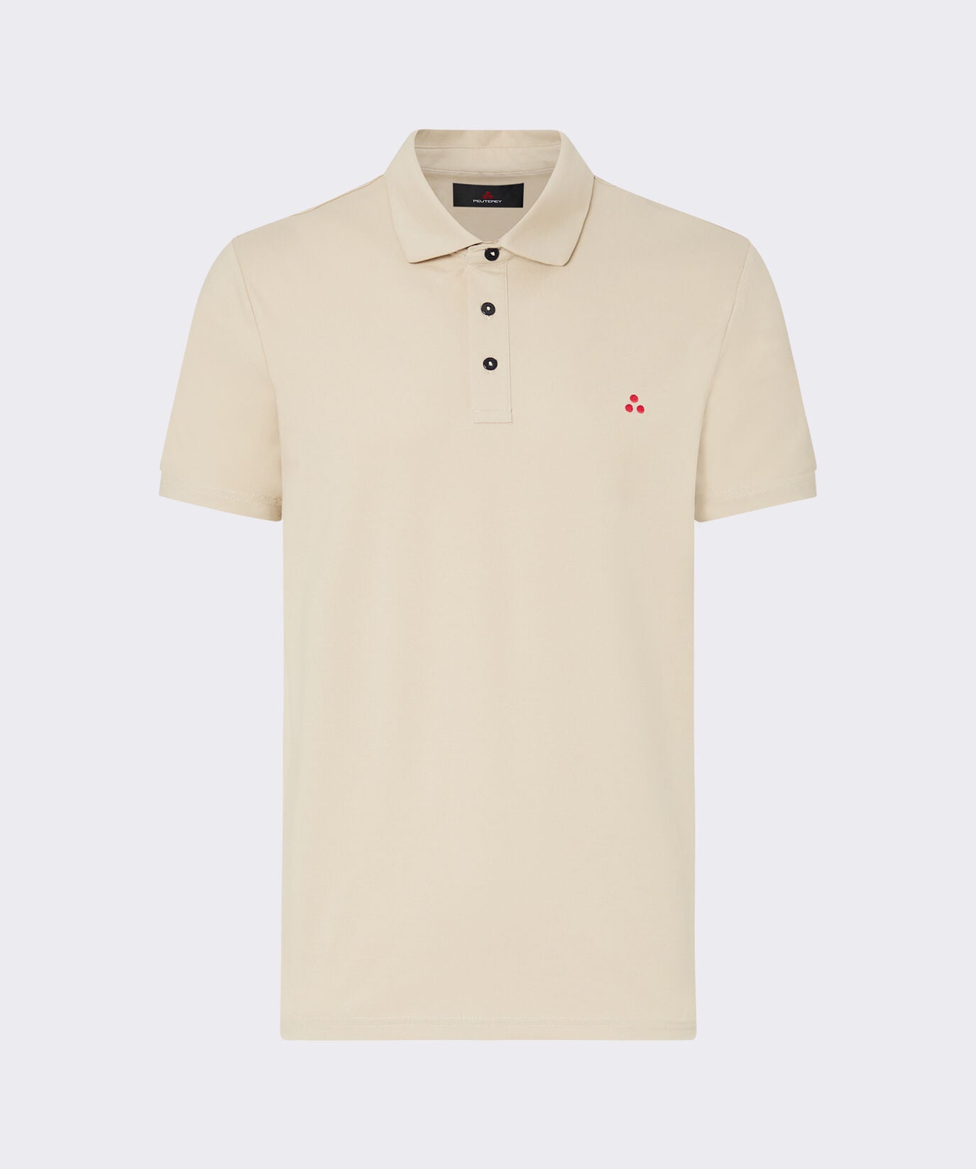 polo in cotone stretch con logo MEZZOLA 02 471 PeUTEREY 