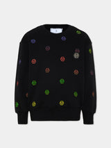 PHILIPP PLEIN felpa logo monogram multicolor Nero