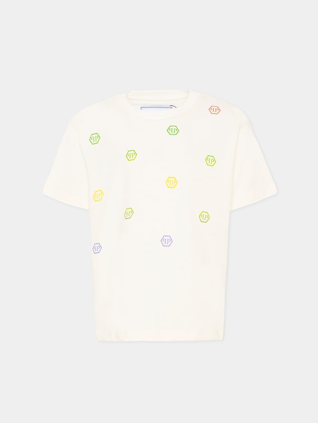 t-shirt con logo all over S6PHJBTH008 002 PHILIPP PLEIN 