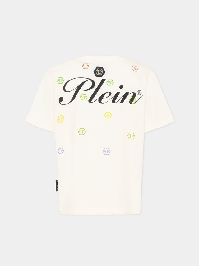 t-shirt con logo all over S6PHJBTH008 002 PHILIPP PLEIN 