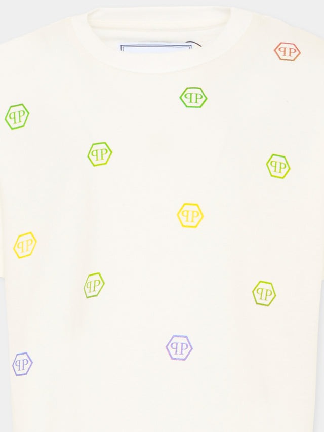 t-shirt con logo all over S6PHJBTH008 002 PHILIPP PLEIN 