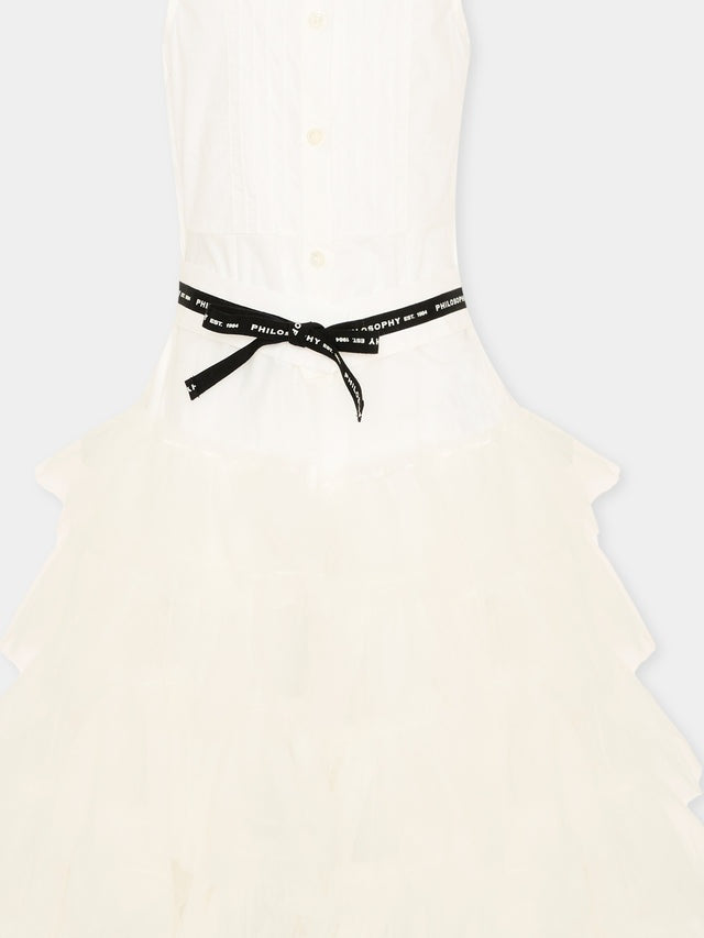 abito elegante con gonna tulle I1G201 7116 0001 PHILOSOPHY 