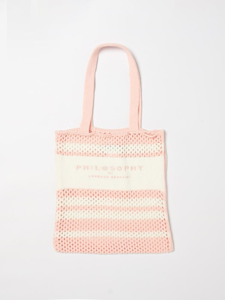 Borsa in cotone crochet I9G002 7030 0193 PHILOSOPHY 