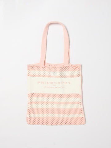 Borsa in cotone crochet I9G002 7030 0193 PHILOSOPHY 