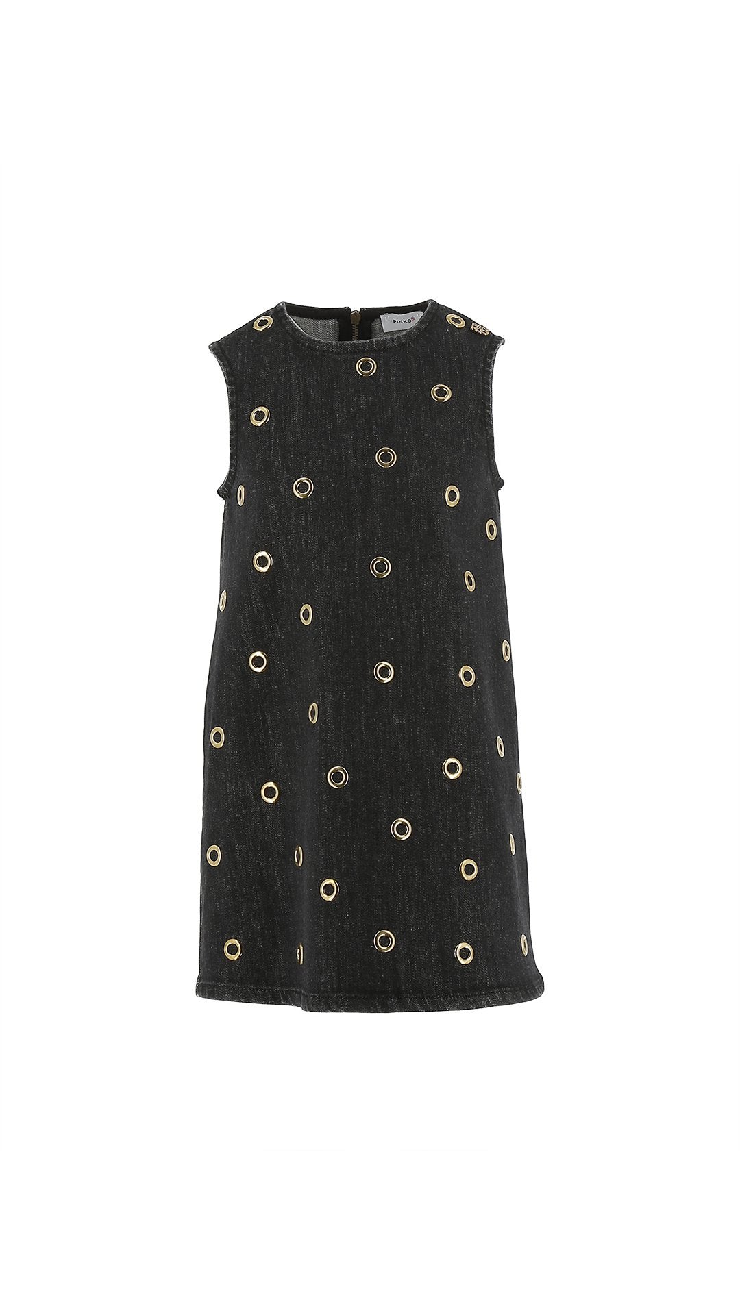 abito in denim con charm KFAB044 DS061 5026 PINKO 