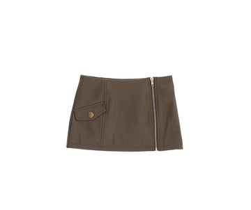 minigonna con zip KFGO013 PE021 6024 PINKO 