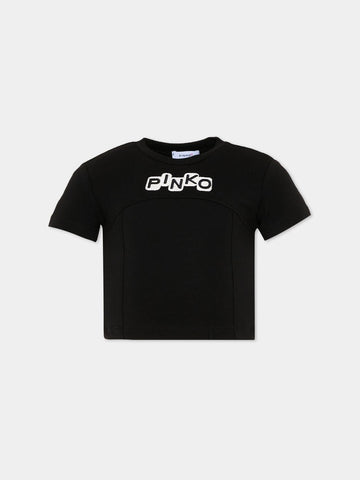 t-shirt con logo pinko KFTS038 JEO17 0989 PINKO 