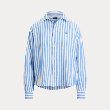 camicia cropped in lino 211-935130 500 RALPH LAUREN POLO 