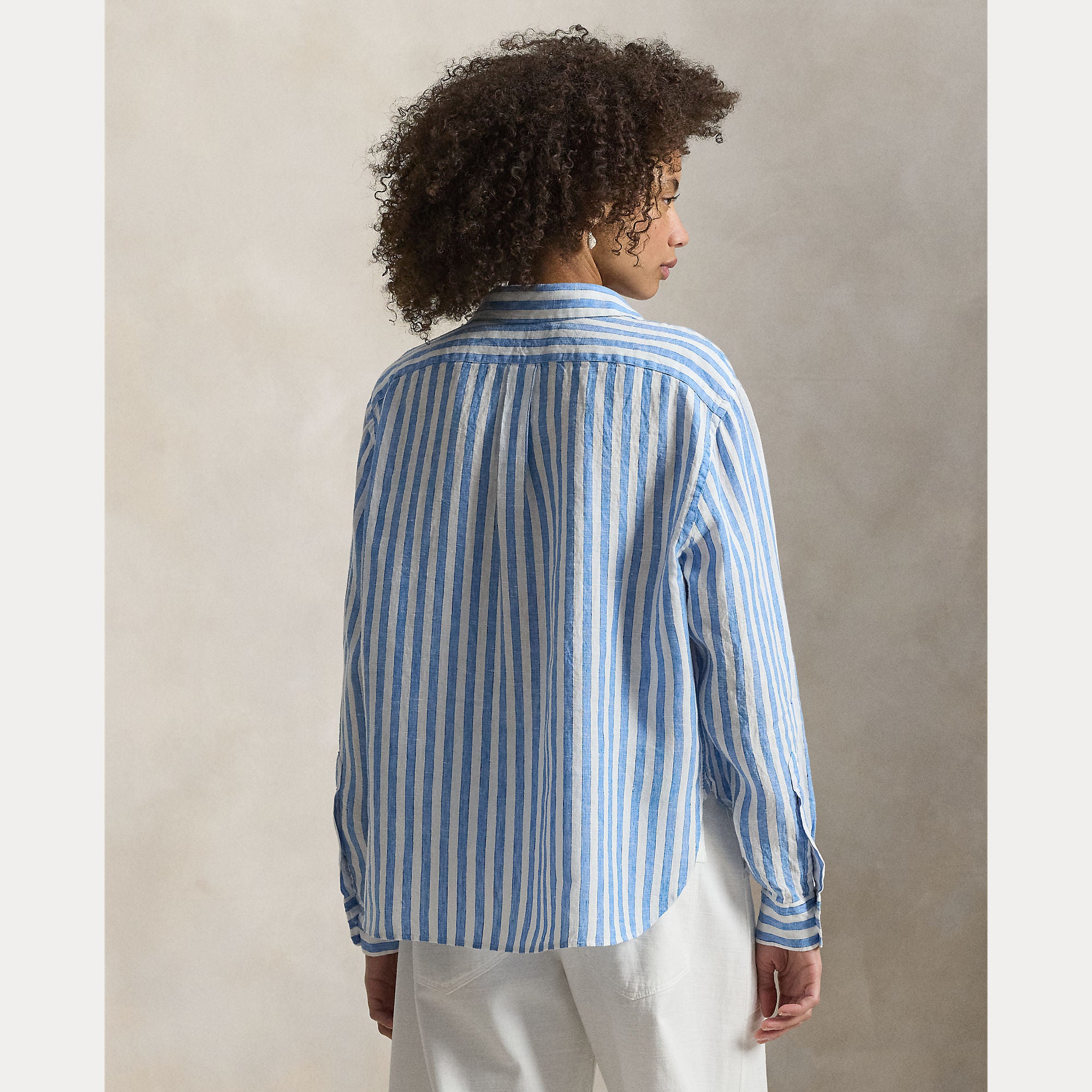 camicia cropped in lino 211-935130 500 RALPH LAUREN POLO 
