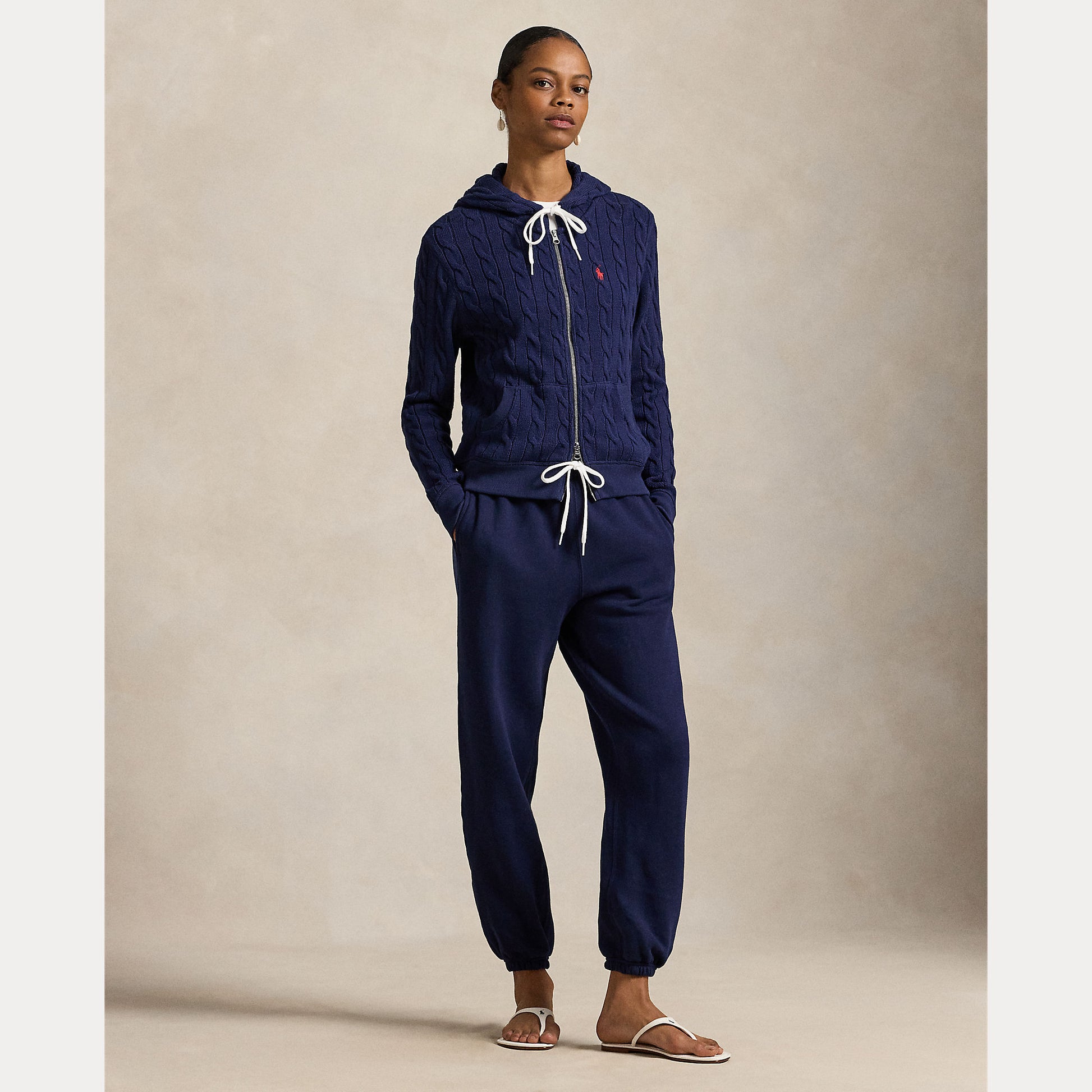 felpa con cappuccio in maglia 211-959124 001 RALPH LAUREN POLO 