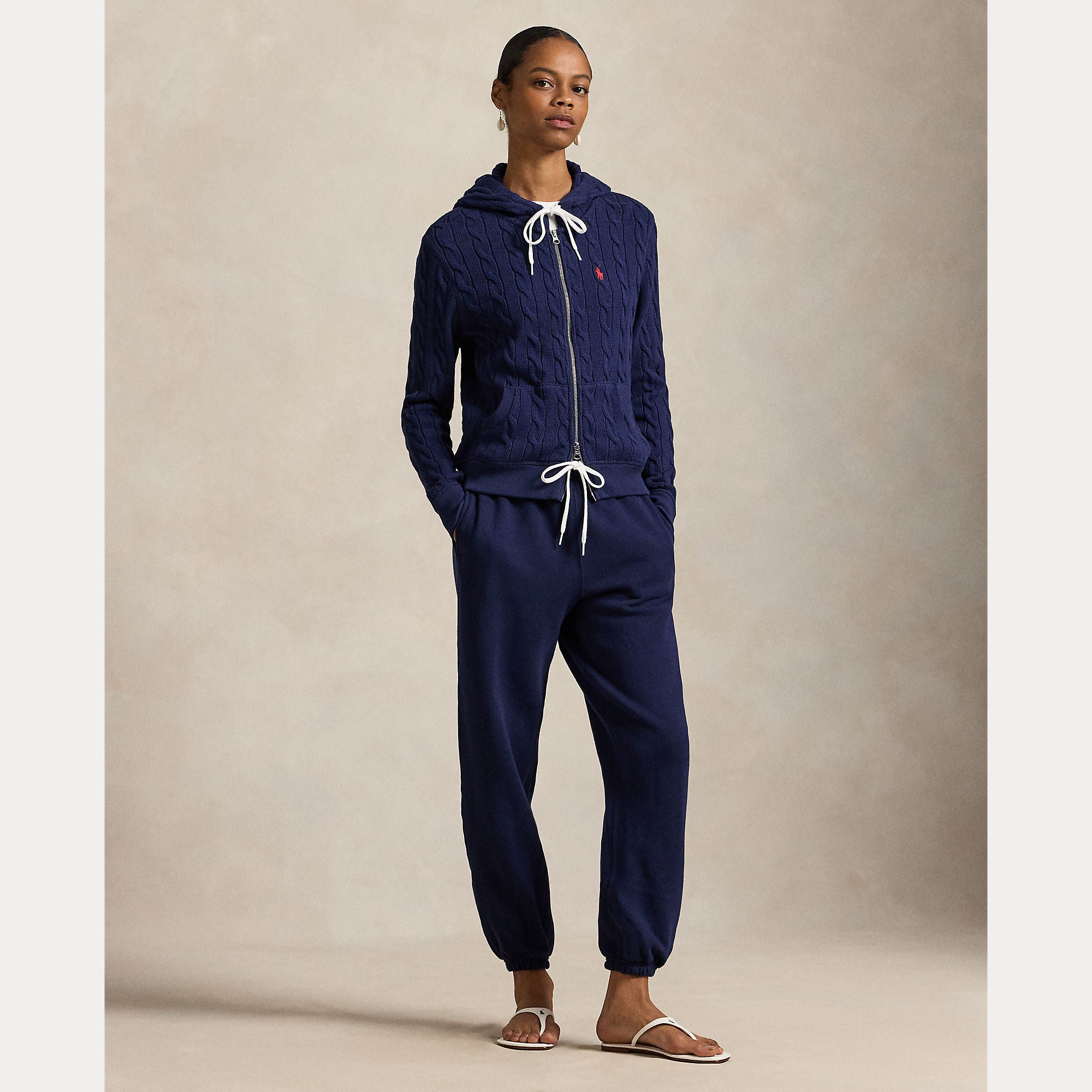 felpa con cappuccio in maglia 211-959124 001 RALPH LAUREN POLO 
