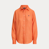 RALPH LAUREN POLO camicia lino classic fit Arancione