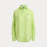 RALPH LAUREN POLO camicia in lino Verde