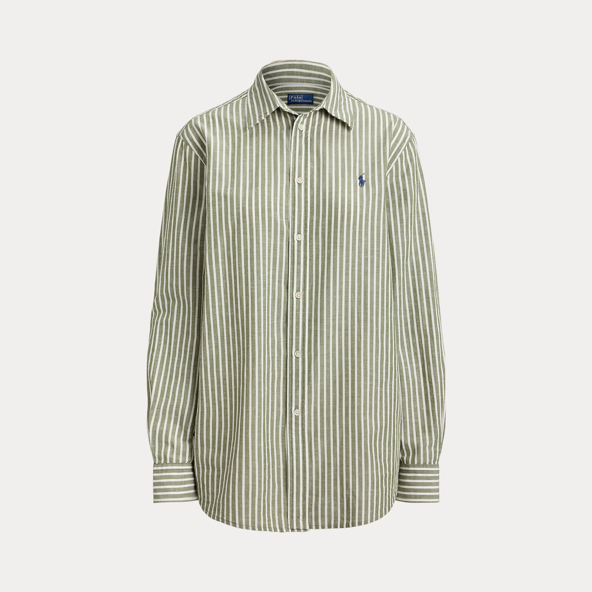 camicia in cotone e lino a righe 211-971514 500 RALPH LAUREN POLO 