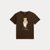 RALPH LAUREN POLO t-shirt con teddy bear Marrone