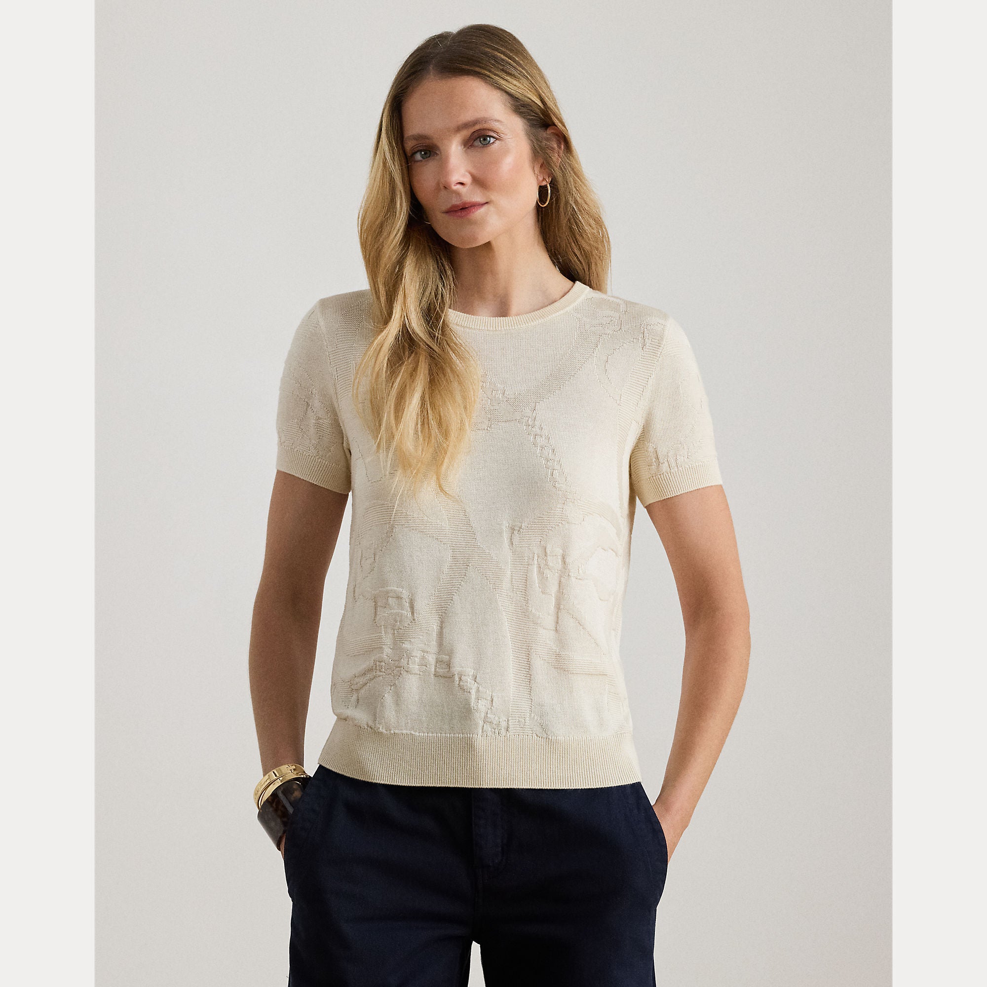 maglia maniche corte 200-P03475 001 LAUREN RALPH LAUREN 