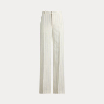 pantaloni in lino a righe 200-P08942 001 LAUREN RALPH LAUREN 