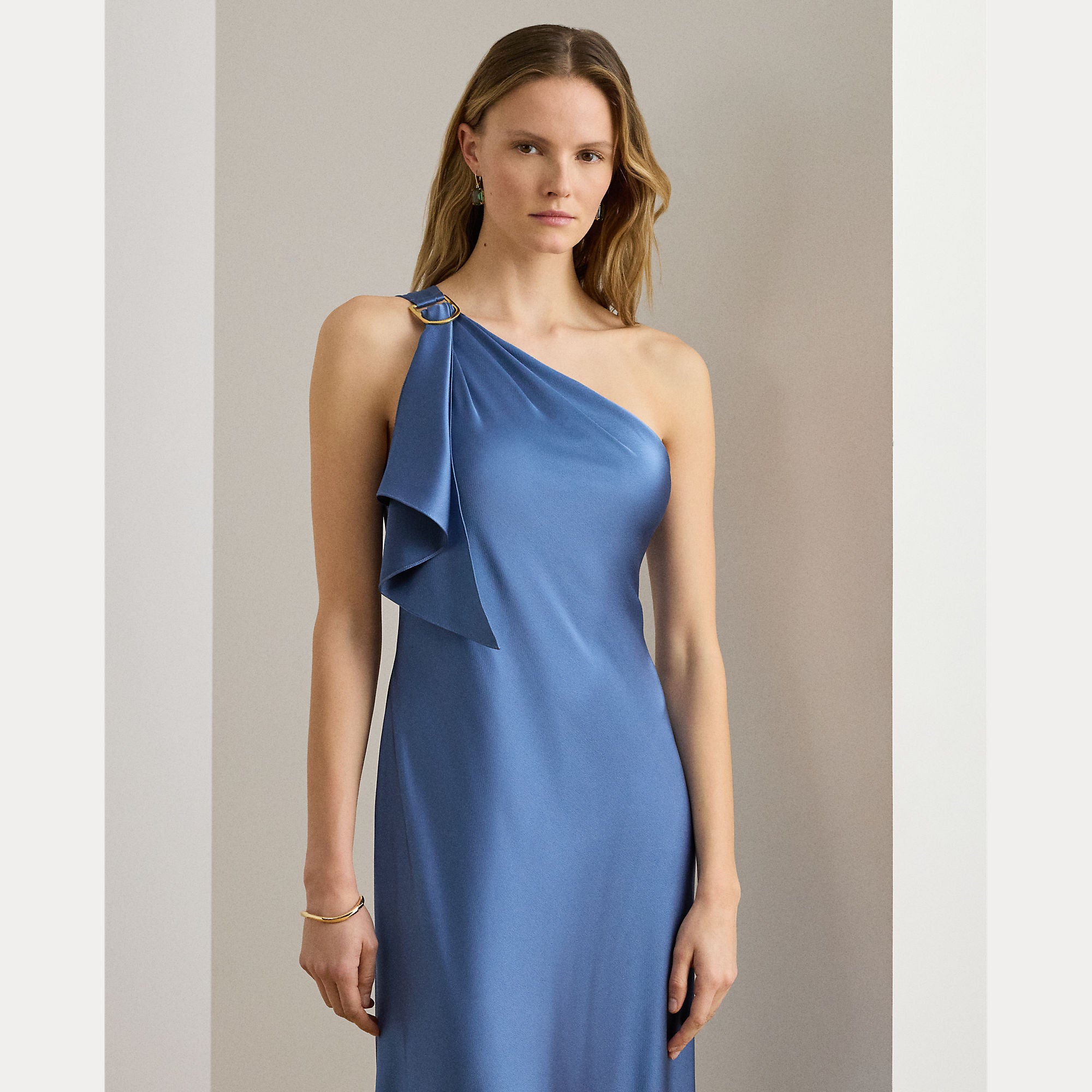 abito monospalla in raso 253-909454 012 LAUREN RALPH LAUREN 