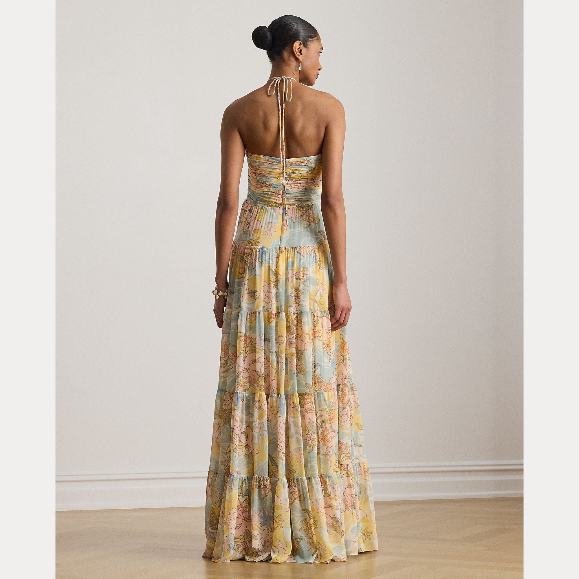Abito multicolor a balze 253-P08930 001 LAUREN RALPH LAUREN 