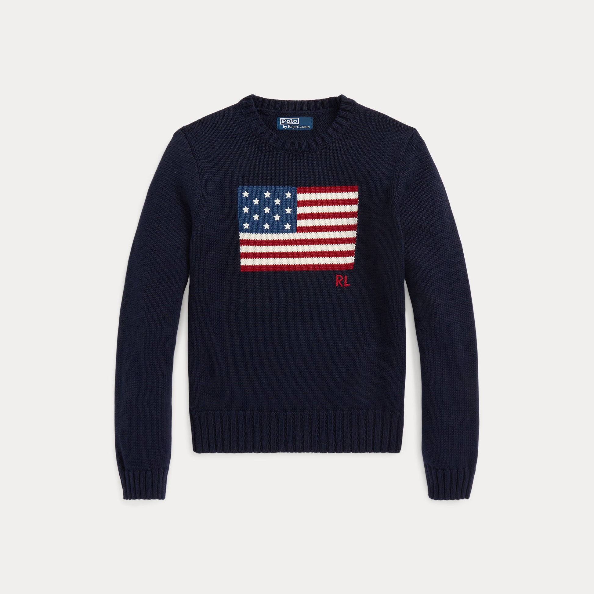 maglione girocollo con bandiera 211-896939 001 RALPH LAUREN POLO 