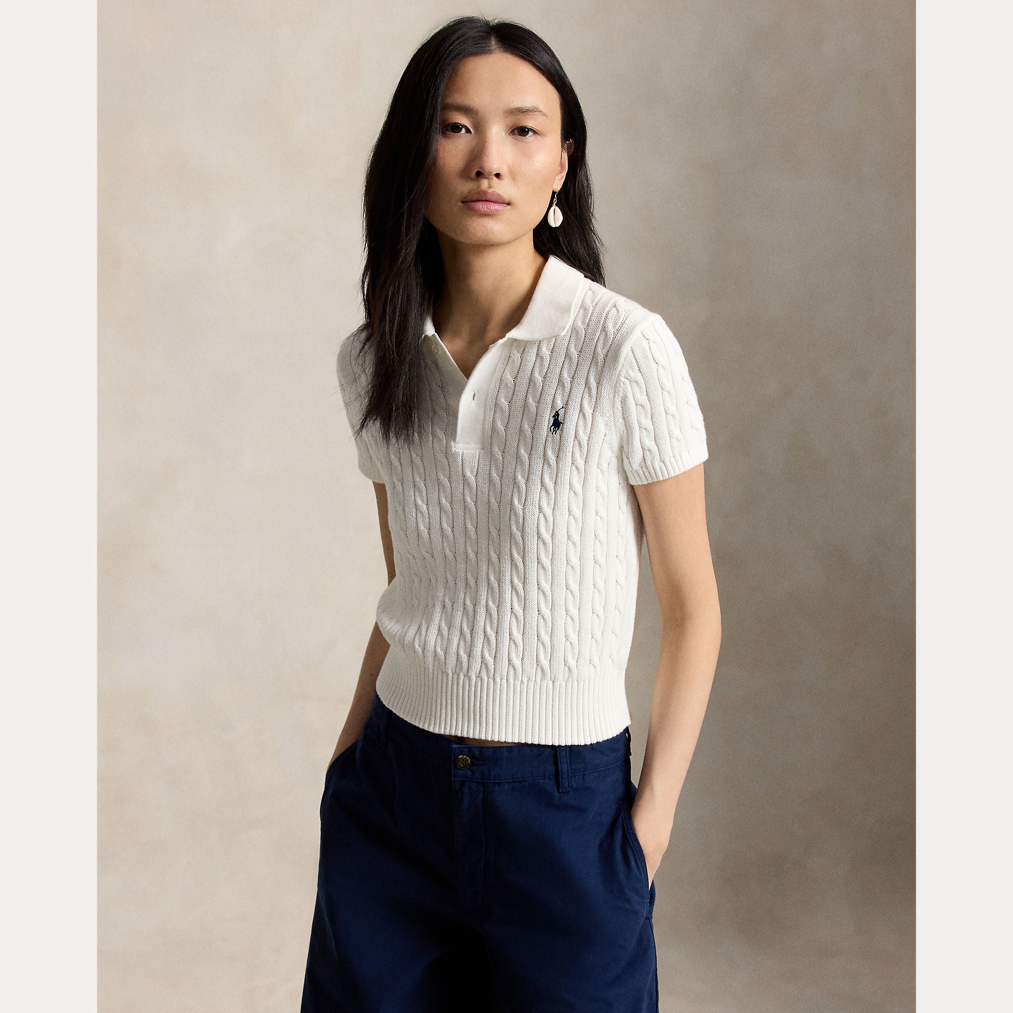 polo in cotone a trecce 211-972118 501 RALPH LAUREN POLO 