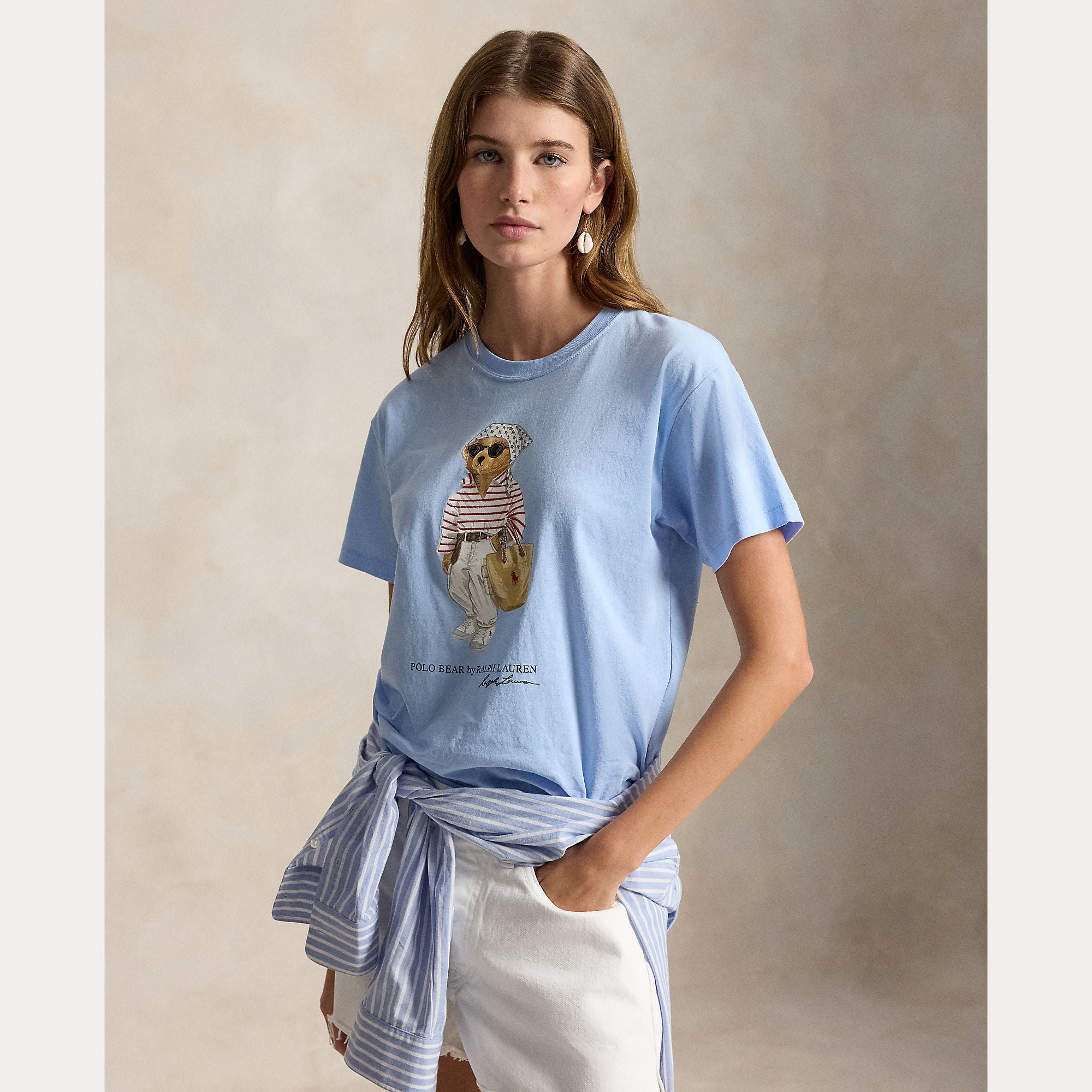 t-shirt con orsetto polo 211-A12734 001 RALPH LAUREN POLO 