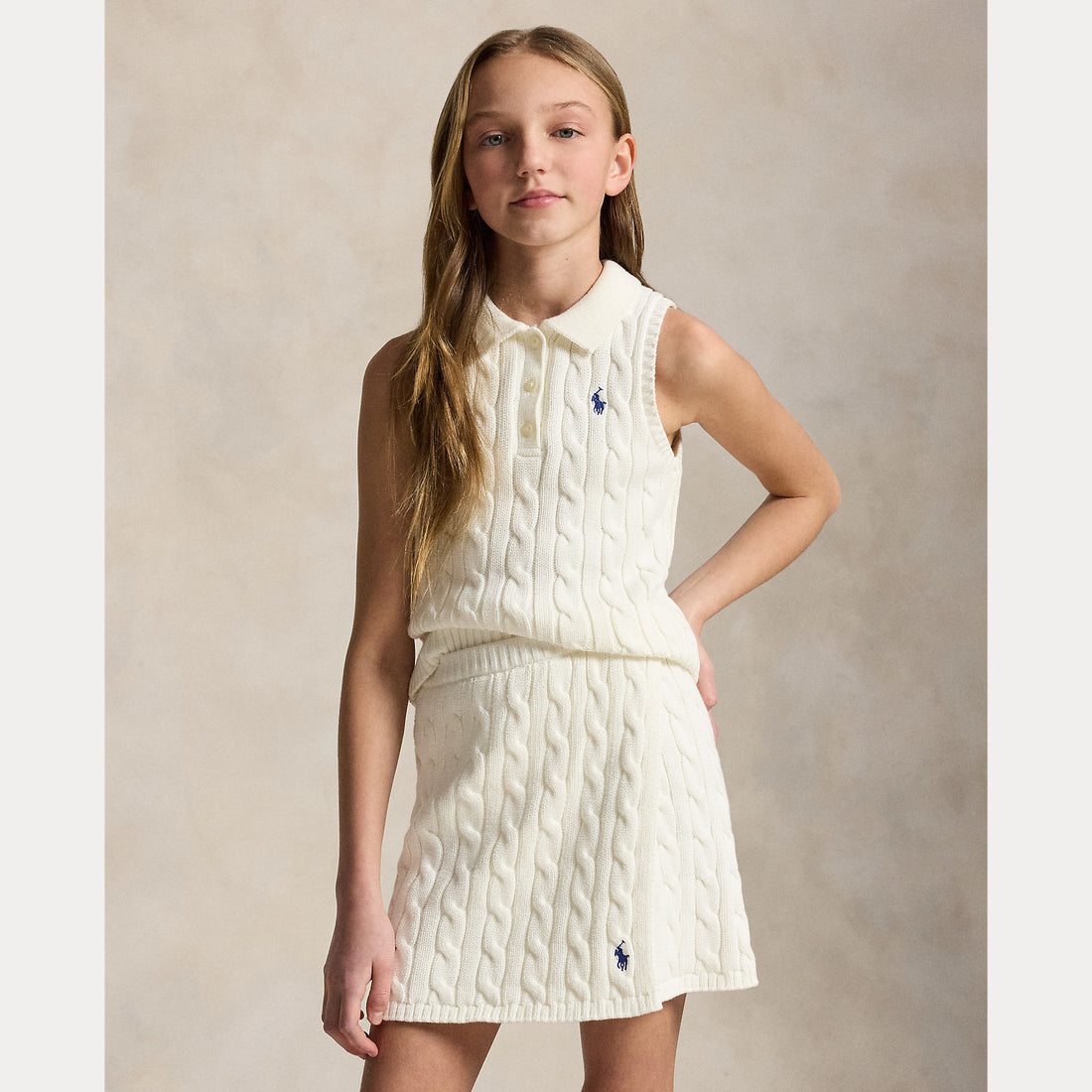 completo polo e gonna bimba 313-A11239 002 RALPH LAUREN POLO 