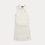 RALPH LAUREN POLO completo polo e gonna bimba Bianco