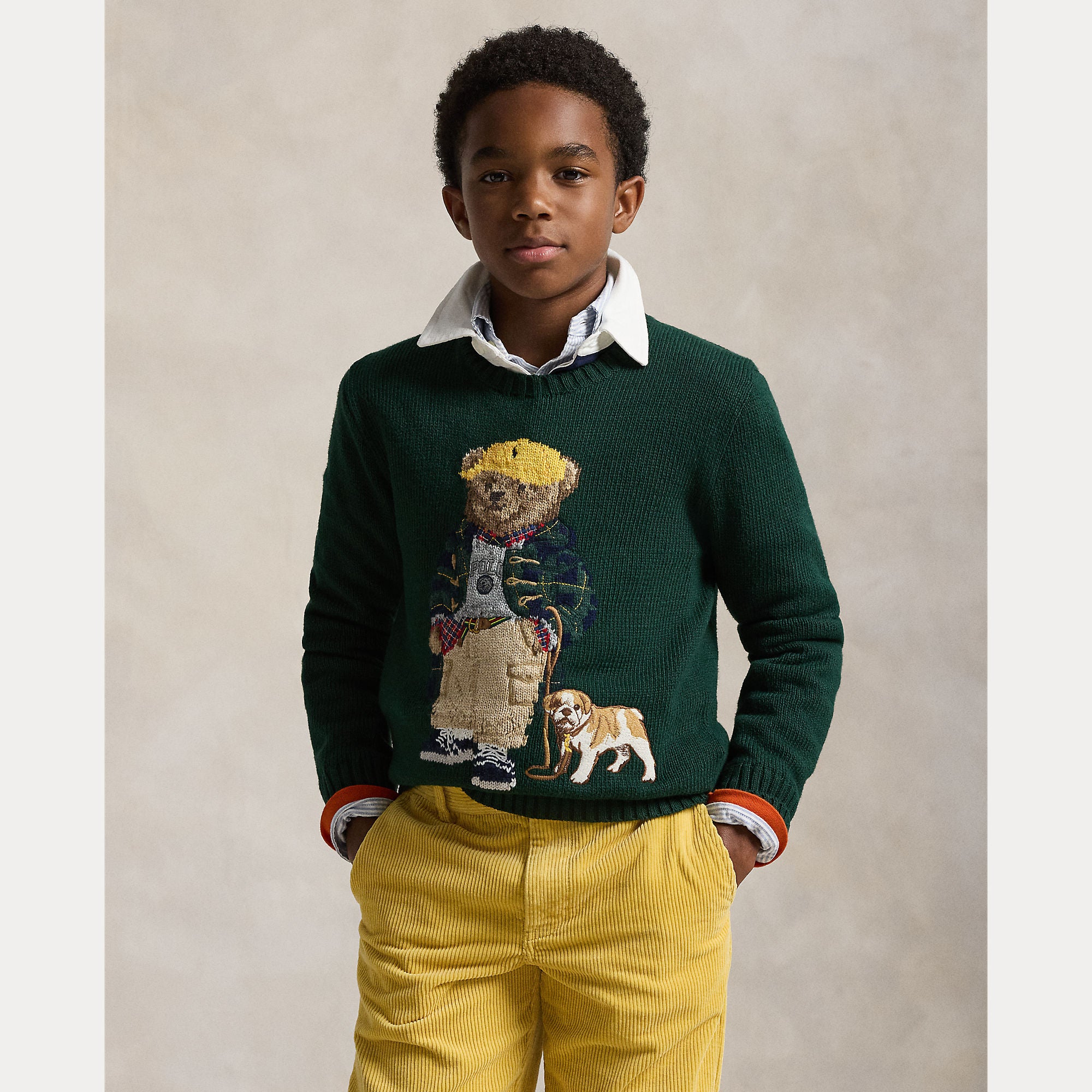 maglione con ricamo teddy 323-97839 001 RALPH LAUREN POLO 