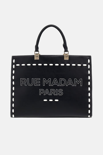 Borsa Iconique spring tote 1531ICONIQUE BLACK RUE MADAM PARIS 