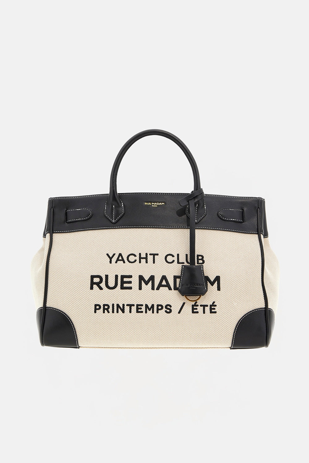 borsa riviera tote RIVIERA 1556 CANVAS BLACK RUE MADAM PARIS 