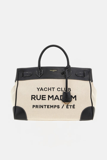 borsa riviera tote RIVIERA 1556 CANVAS BLACK RUE MADAM PARIS 