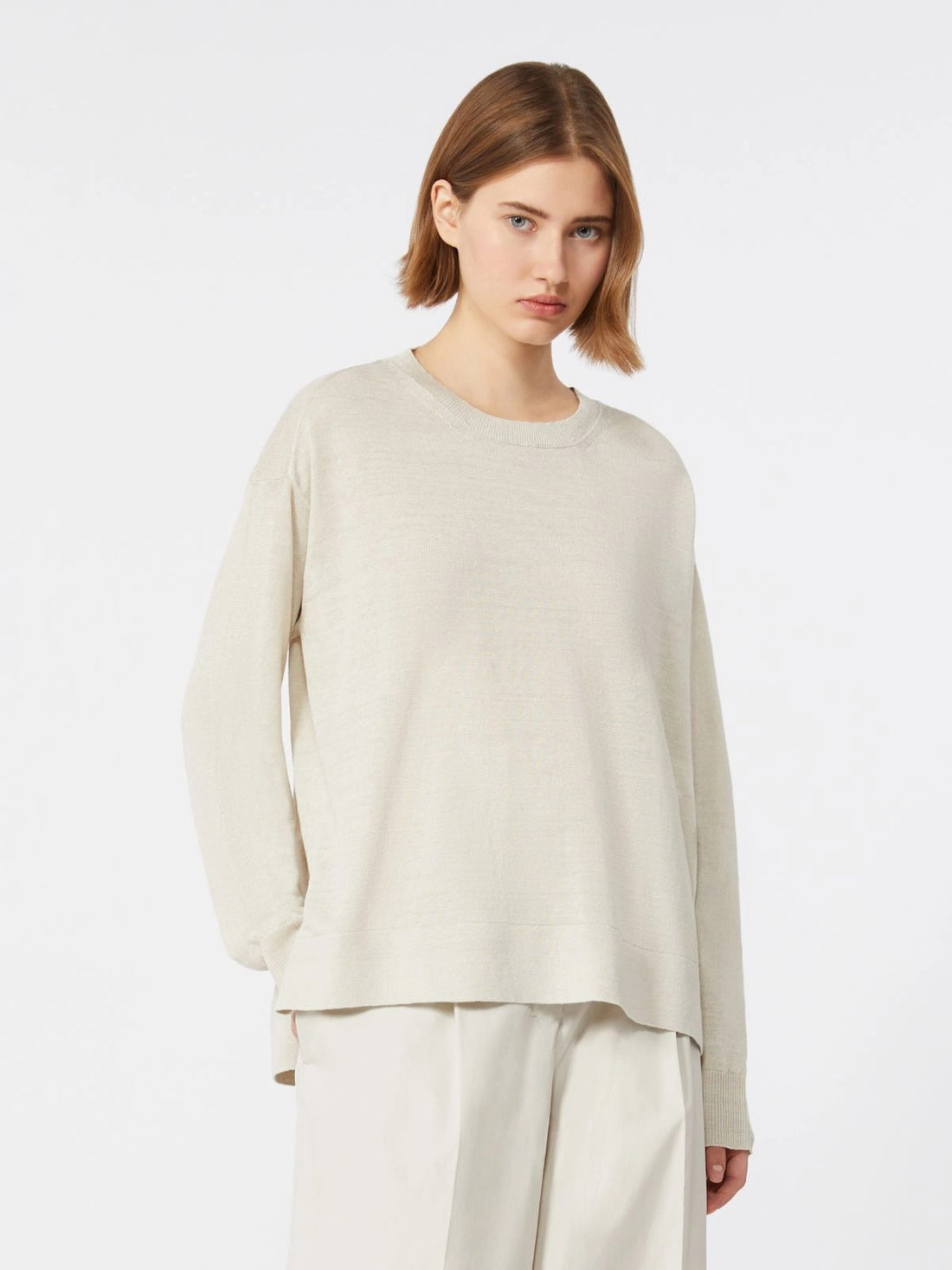 maglia in filato di lino SMMFIORIRE 002 S MAXMARA 