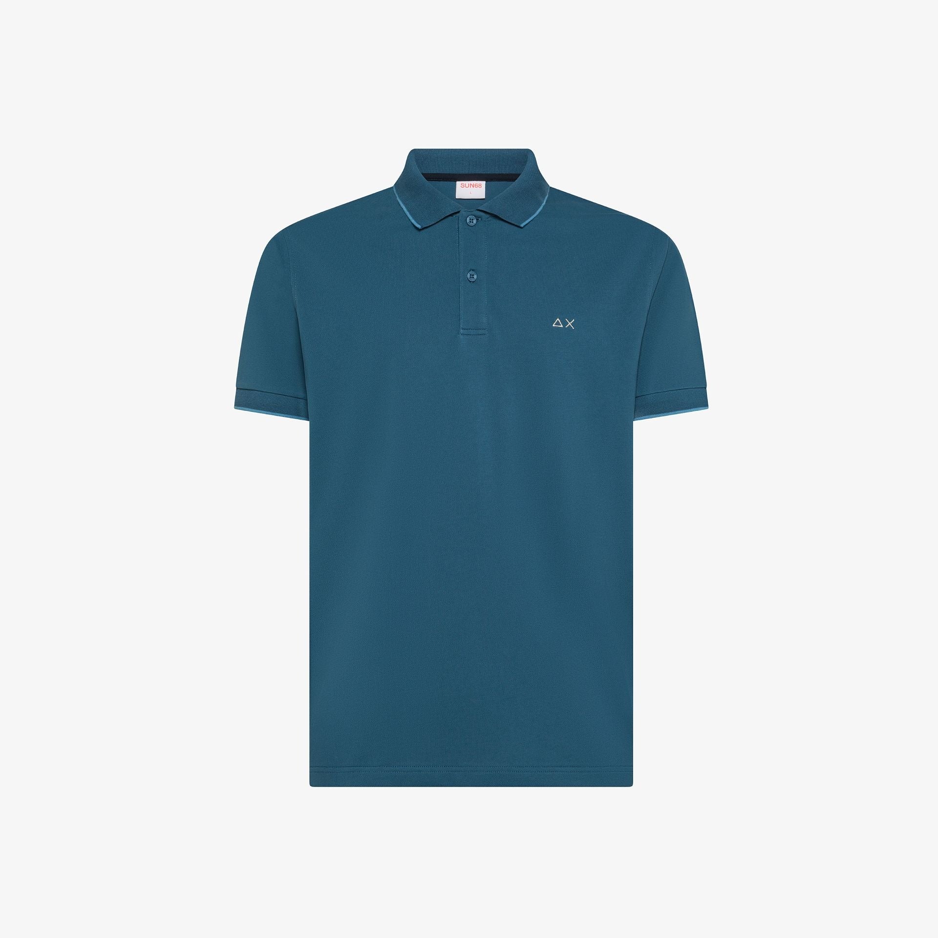 polo small stripe A36111 AVIO SUN68 